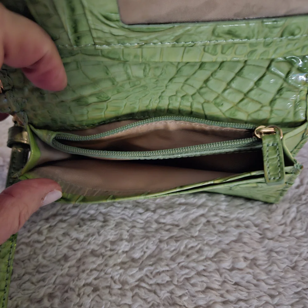 Brahmin Green Croc-Embossed Wristlet - Picture 11 of 16